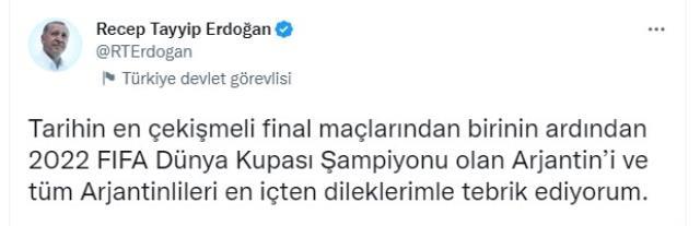 Cumhurbaşkanı Erdoğan Dünya Kupası finalinde kimi destekledi? Görüntü her şeyi özetliyor