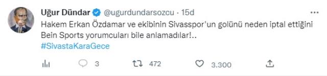 Fenerbahçe'den ve Uğur Dündar'dan Galatasaray'a 'kapkara gece' göndermesi