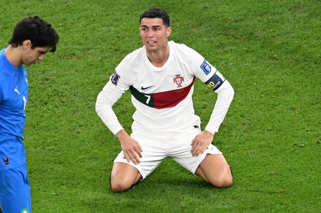 Cristiano Ronaldo ağladı! Fas Portekiz maçı sonrasında olay görüntüler