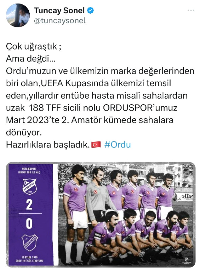 Orduspor geri döndü! Yeniden yeşil sahada mücadele edecekler