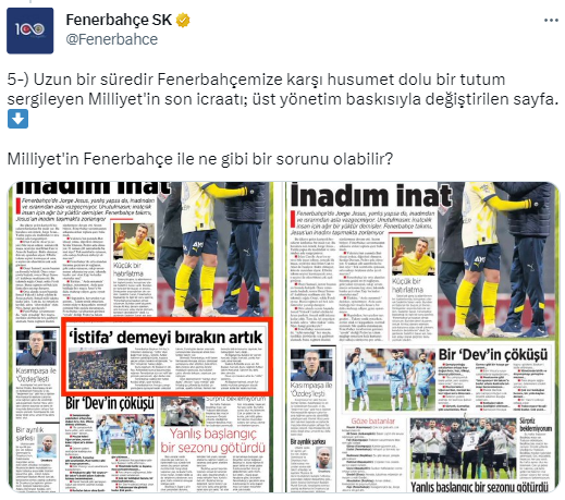 Galatasaray maçı öncesi Fenerbahçe'den zehir zemberek paylaşımlar! Olay Dursun Özbek detayı